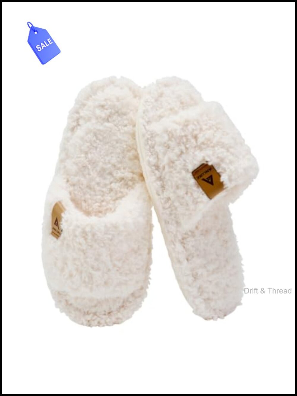 Fuzzy Open Toe Slippers Memory Foam Slip On House Slides
